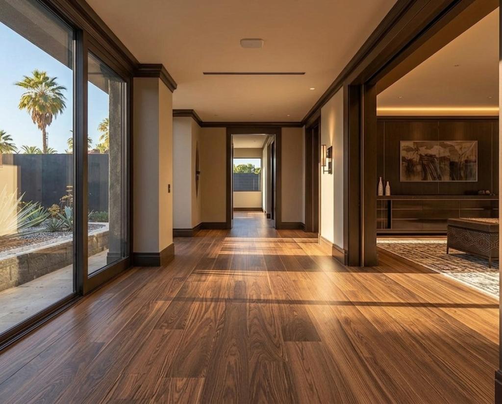 Flawless flooring transitions in a remodeled space