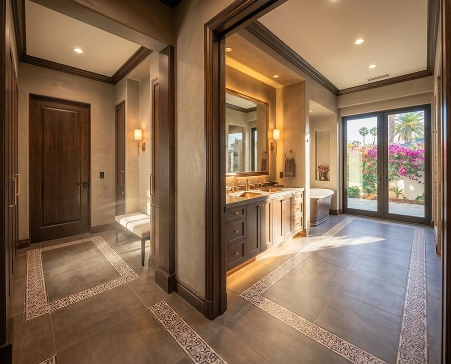 Tile flooring installation