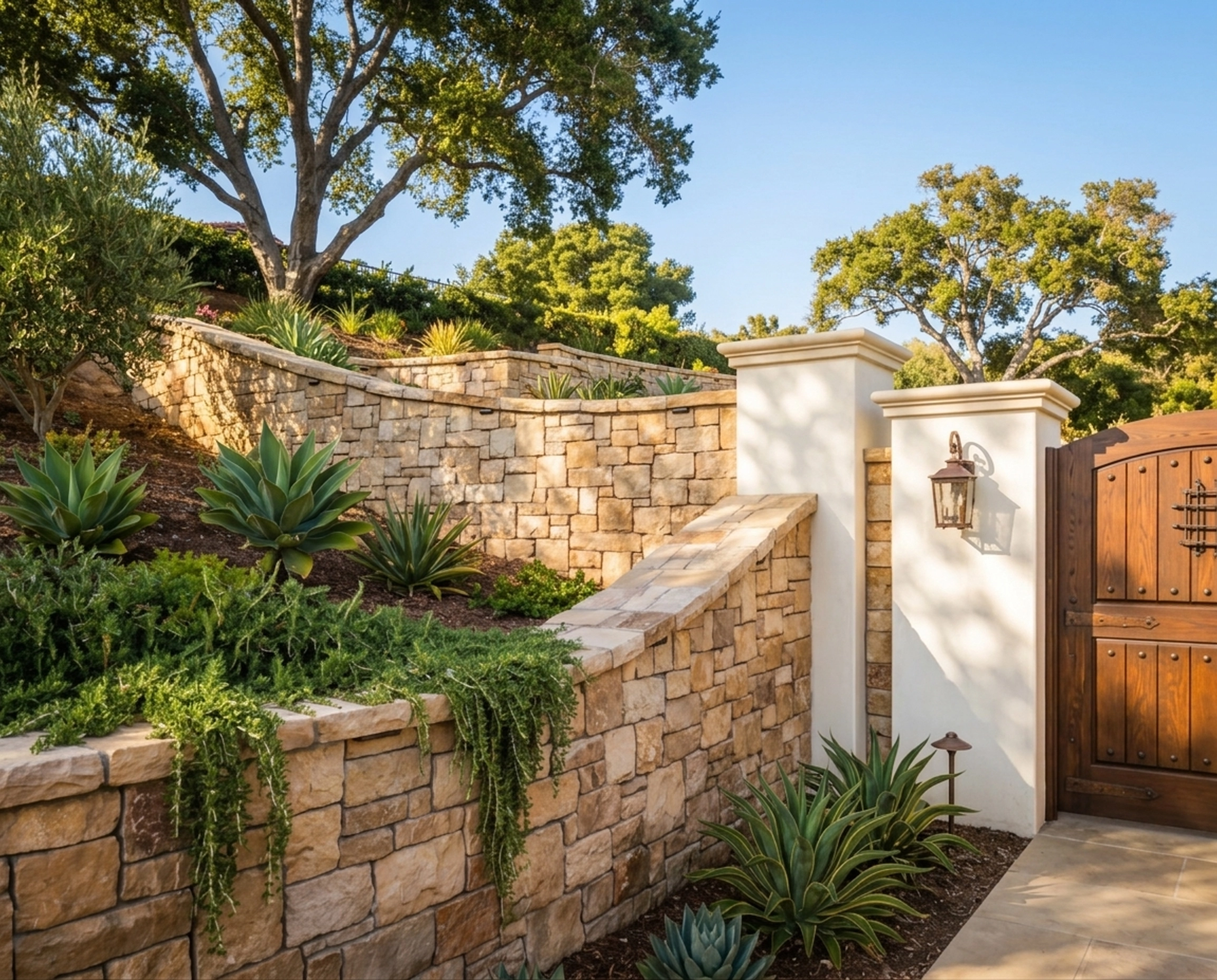 Natural Stone Retaining Walls