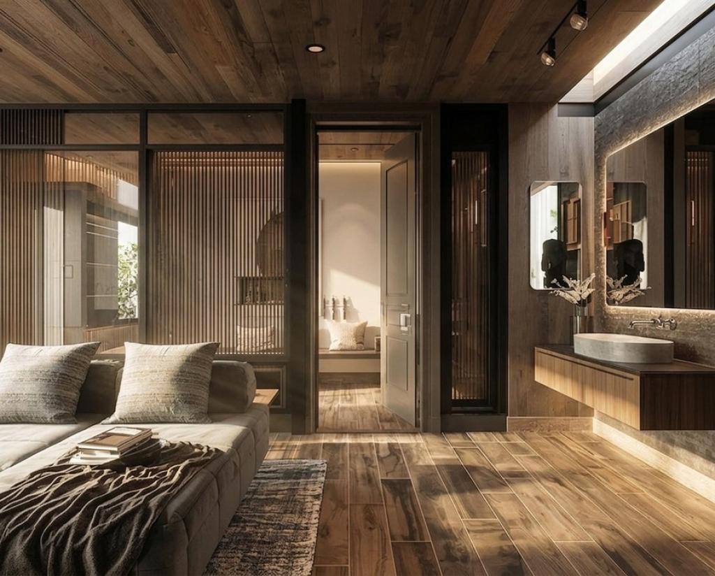 Flawless flooring transitions in a remodeled space