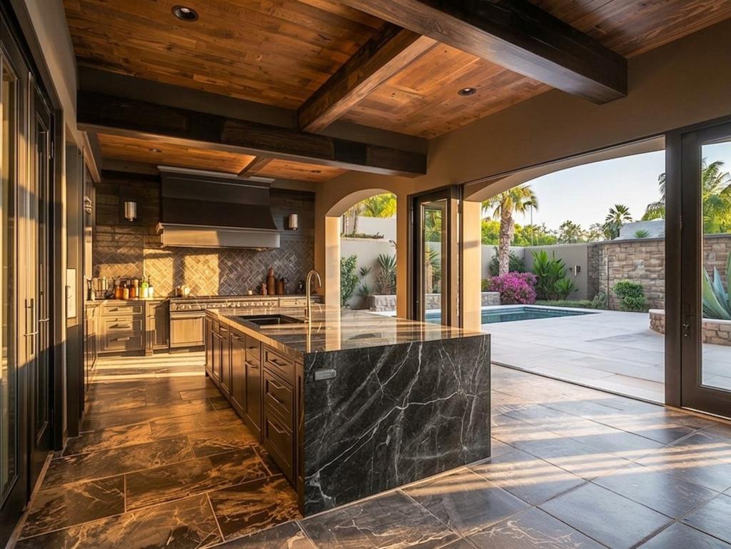 Flawless flooring transitions in a remodeled space