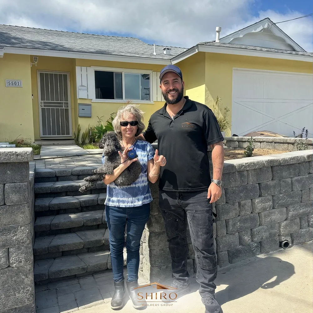 Completed detached ADU with cedar siding in a San Diego backyard