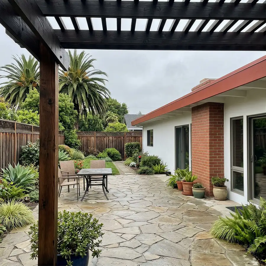 Exterior painting of stucco walls, trim, and fascia on a San Diego home by Shiro Builders Group