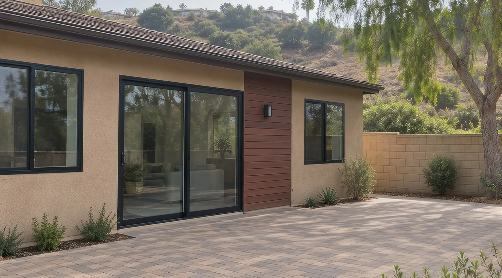 Replacement windows on a San Diego home by Shiro Builders Group